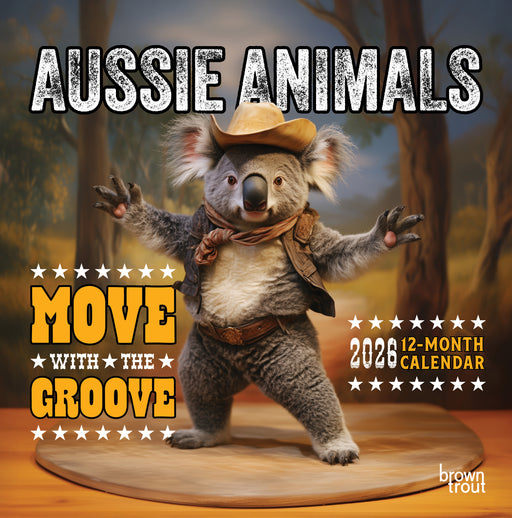 Aussie Animals, Move with the Groove 2026 Square Wall Calendar