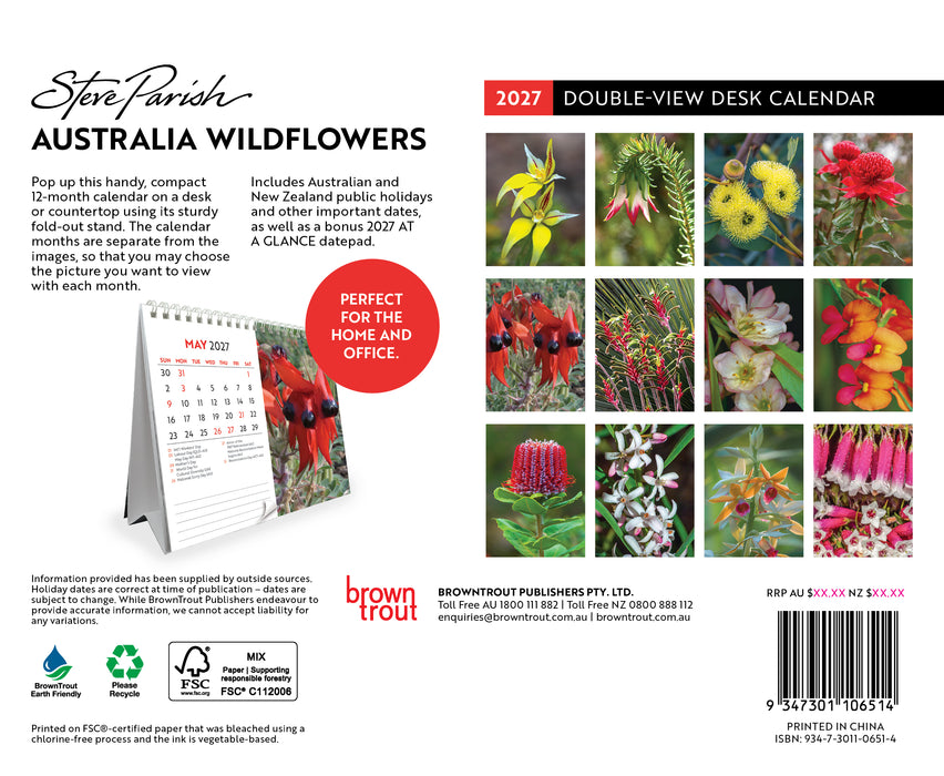 Australian Wildflowers 2027 Desk Easel