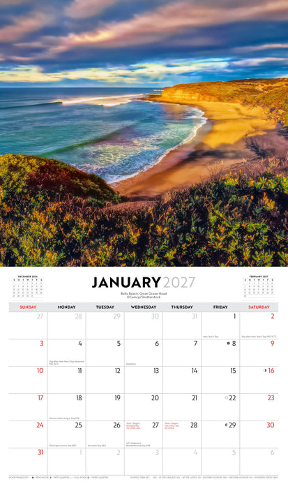 Melbourne and Victoria 2027 Wall Calendar