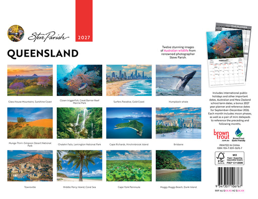 Queensland by Steve Parish 2027 Wall Calendar