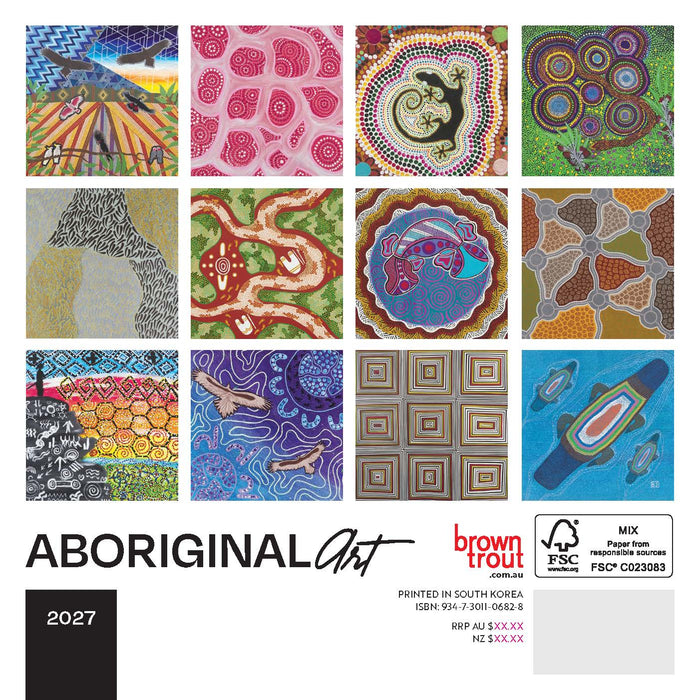 Aboriginal Art 2027 Mini Wall Calendar