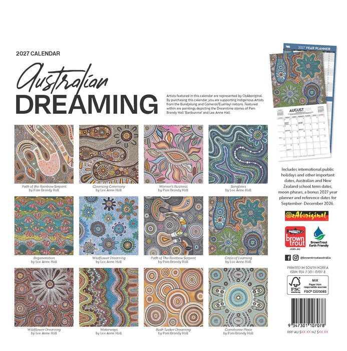 Australian Dreaming 2027 Square Wall Calendar