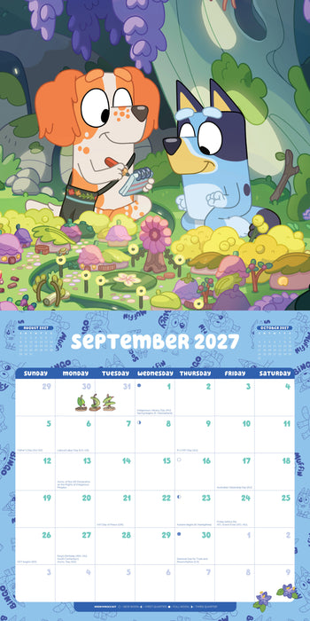 Bluey 2027 Square Wall Calendar