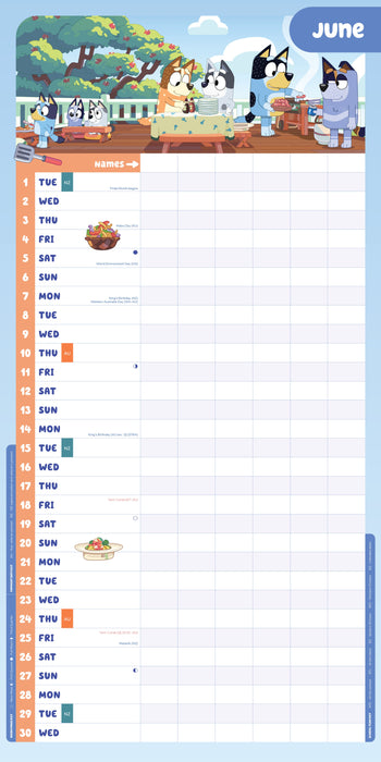 Bluey Family Planner 2027 Square Wall Calendar