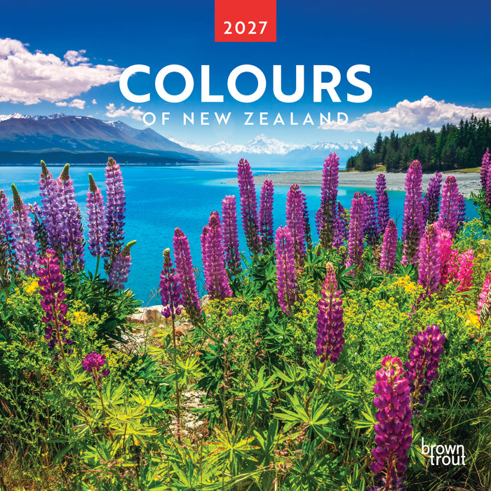 Colours of New Zealand 2027 Square Wall Calendar
