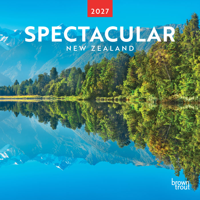 Spectacular New Zealand 2027 Square Wall Calendar