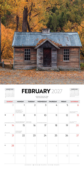 Uniquely New Zealand 2027 Square Wall Calendar