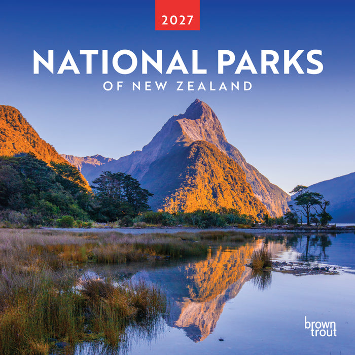 National Parks of New Zealand 2027 Square Wall Calendar
