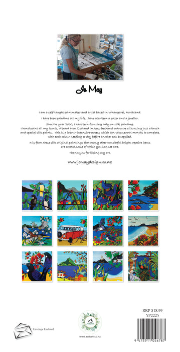 New Zealand Natives Perpetual Jo May 2026 Slimline Wall Calendar