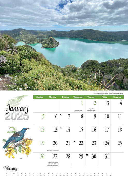 2025 New Zealand Wilderness Wall Calendar