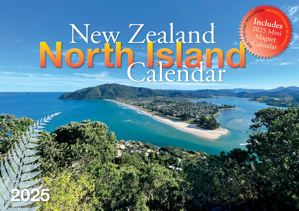 2025 New Zealand North Island Magnetic Wall Calendar