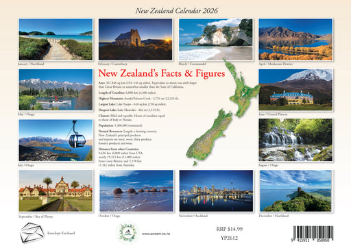 New Zealand Bonus A3 Planner 2026 A4 Wall Calendar