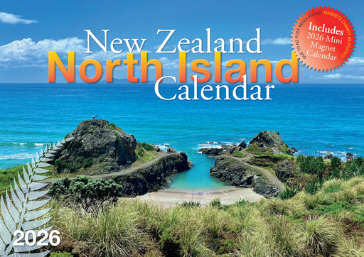 North Island Bonus Fridge Manget 2026 A4 Wall Calendar