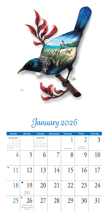 Natives Birds Eye View Sophie Blokker 2026 Square Wall Calendar