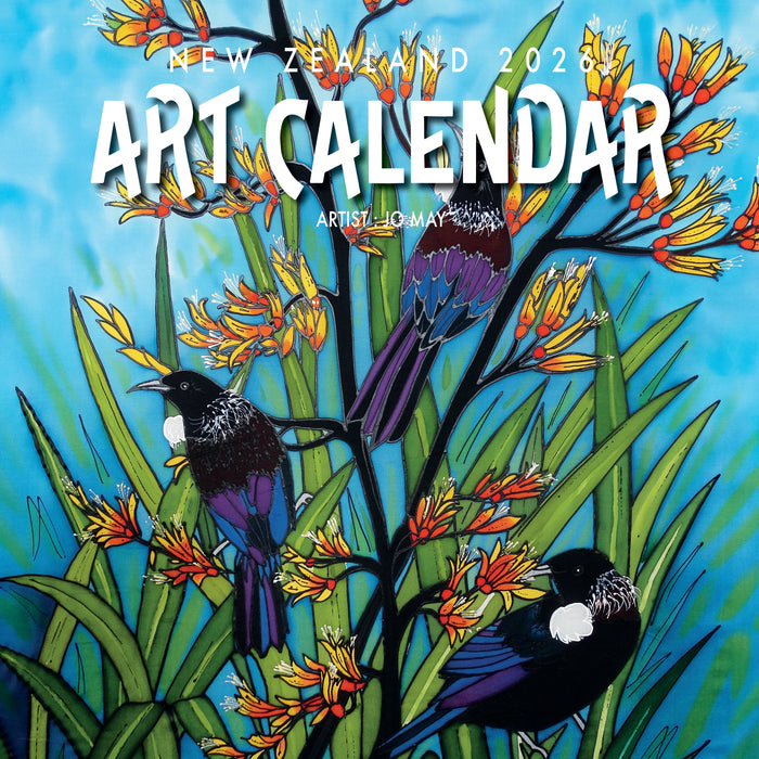 New Zealand Artwork by Jo May 2026 Square Wall Calendar