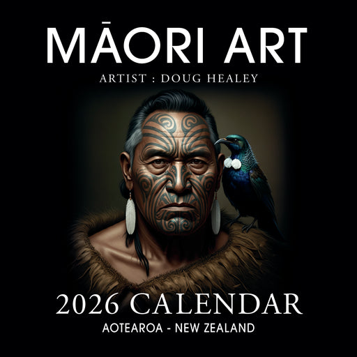 Maori Artwork by Doug Healey 2026 Square Wall Calendar