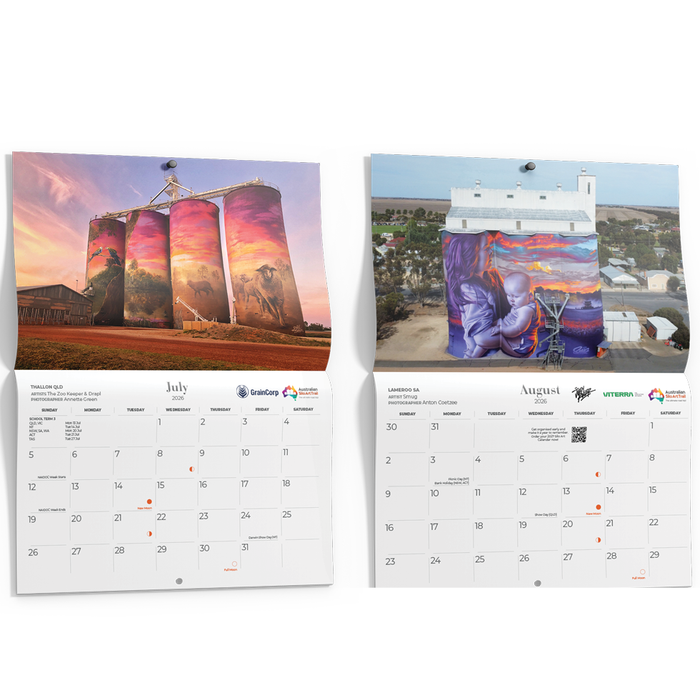 Silo Art 2026 A4 Wall Calendar