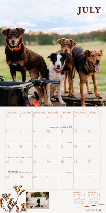 2025 Muster Dogs Wall Calendar