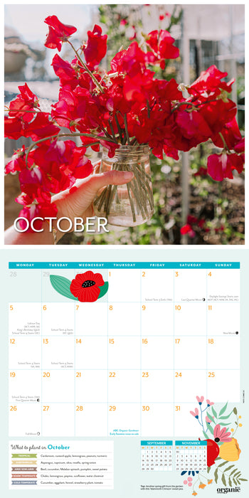 ABC Organic Gardener 2026 Square Wall Calendar