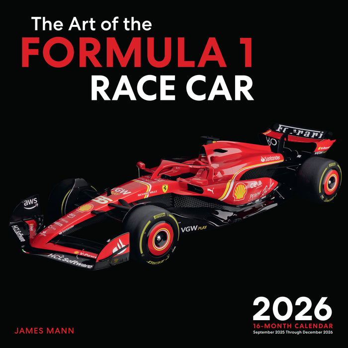 The Art of Formula ONE Race Car 2026 Square Wall Calendar