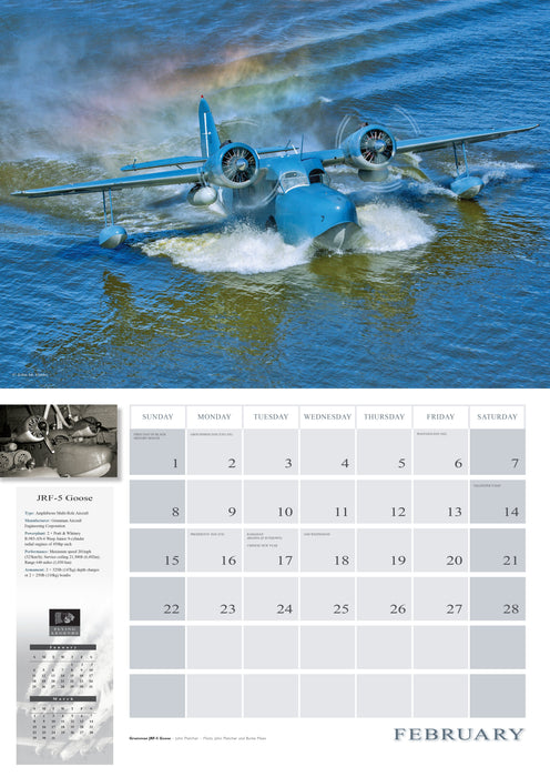 Flying Legends 2026 Large Wall Calendar