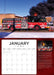 Fire Trucks in Action 2026 Large Wall Calendar