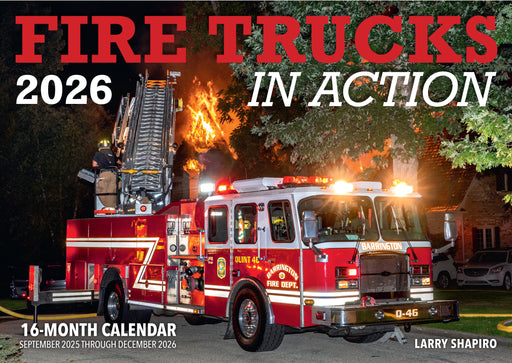 Fire Trucks in Action 2026 Large Wall Calendar