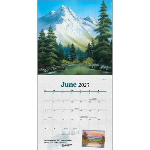 2025 Bob Ross Wall Calendar