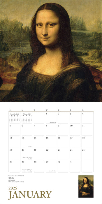 2025 Great Works of the Louvre Wall Calendar