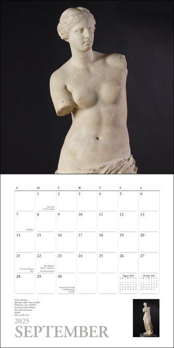 2025 Great Works of the Louvre Wall Calendar