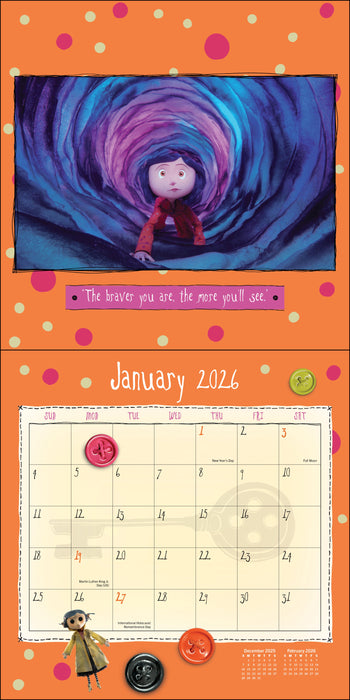 Coraline 2026 Square Wall Calendar