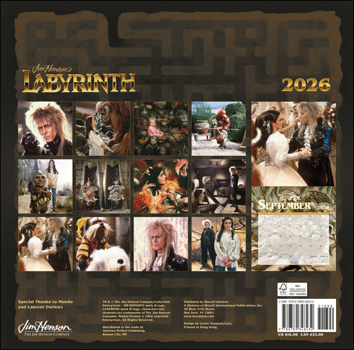 Jim Henson's Labyrinth 2026 Square Wall Calendar