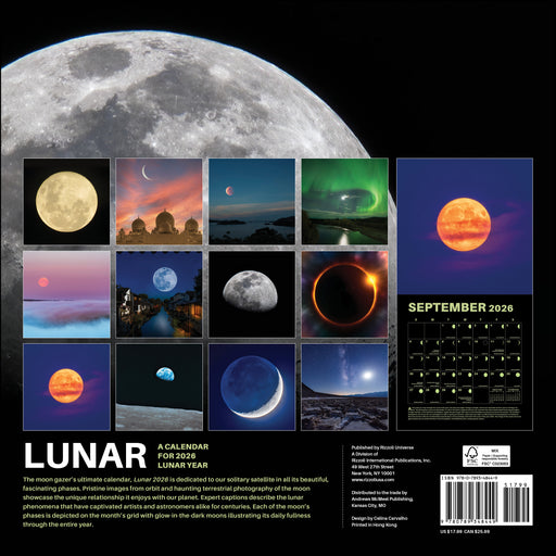 Lunar 2026 Square Wall Calendar