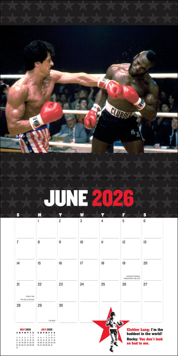 Rocky 2026 Square Wall Calendar