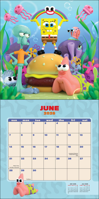 SpongeBob SquarePants 2026 Square Wall Calendar