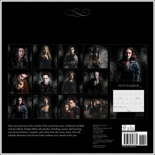 Twilight 2026 Square Wall Calendar