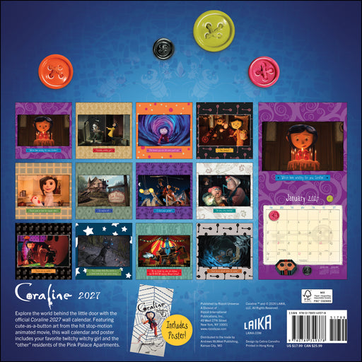 Coraline 2027 Square Wall Calendar