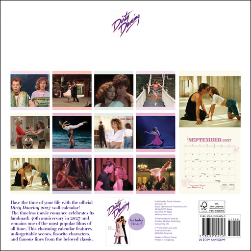 Dirty Dancing with Poster 2027 Square Wall Calendar