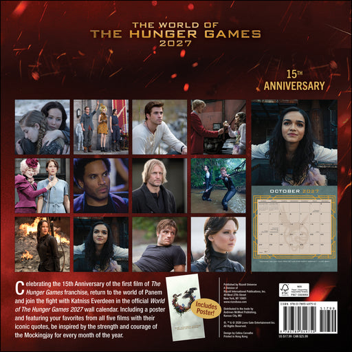 The World of Hunger Games 2027 Square Wall Calendar
