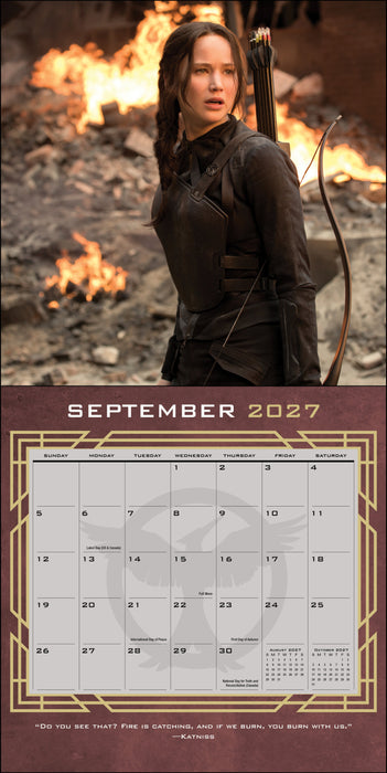 The World of Hunger Games 2027 Square Wall Calendar