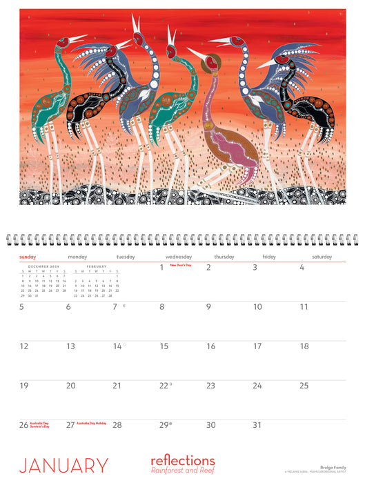 2025 Reflections Rainforest and Reef Wall Calendar by  Steven Nowakowski Publishing from Calendar Club