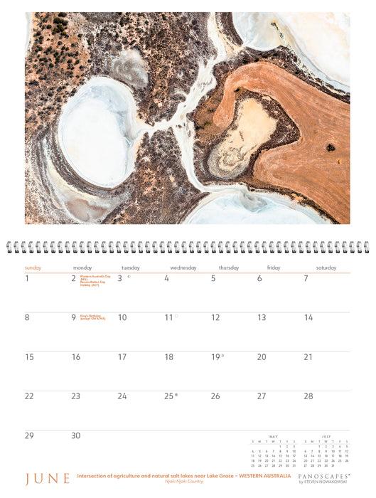 2025 Australia from Above Panoscapes Wall Calendar by  steven Nowakowski Publishing from Calendar Club