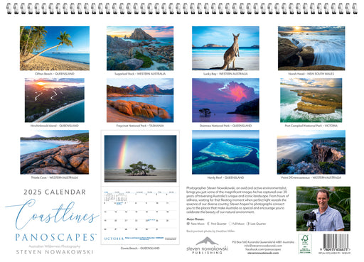 2025 Coastlines Panoscapes Wall Calendar by  Steven Nowakowski Publishing from Calendar Club