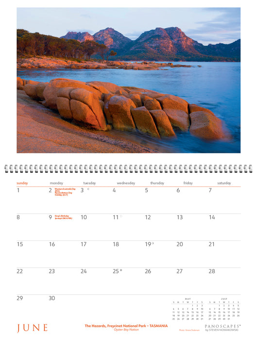 2025 Coastlines Panoscapes Wall Calendar by  Steven Nowakowski Publishing from Calendar Club