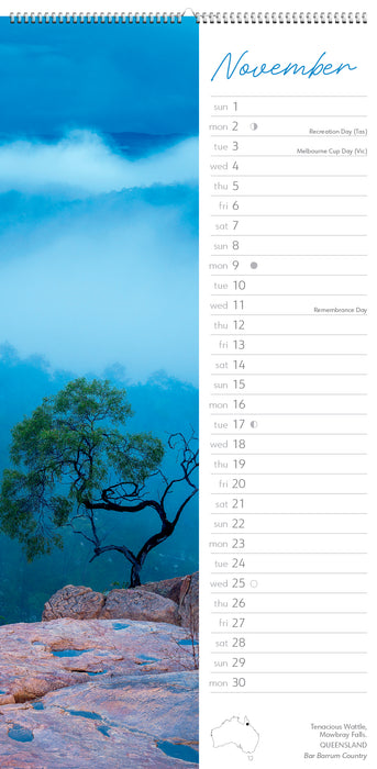 Wild Places of Australia 2026 Slimline Wall Calendar