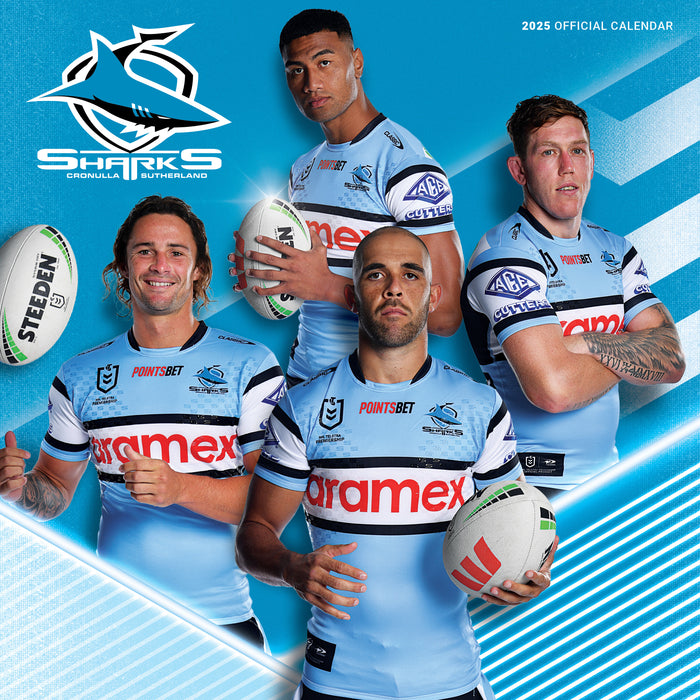 2025 NRL Cronulla Sharks Wall Calendar