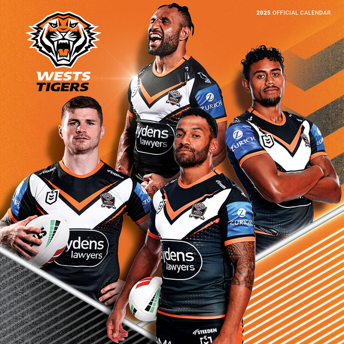 2025 NRL Wests Tigers Wall Calendar