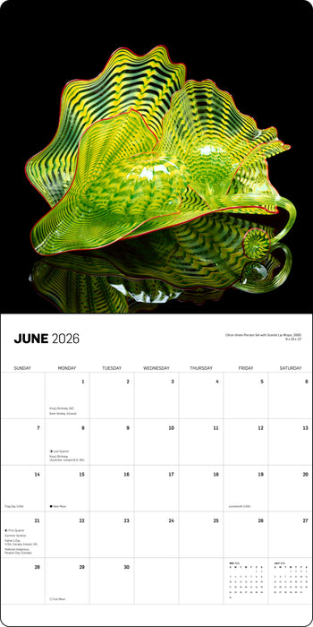 Chihuly 2026 Square Wall Calendar