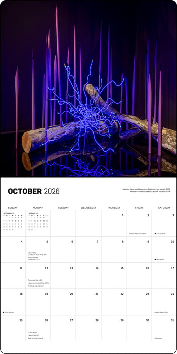 Chihuly 2026 Square Wall Calendar