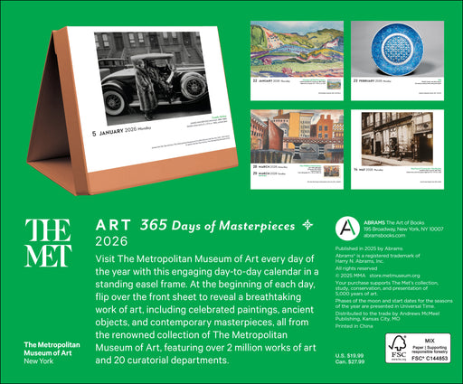 Art 365 Days of Masterpieces 2026 Page-A-Day Calendar